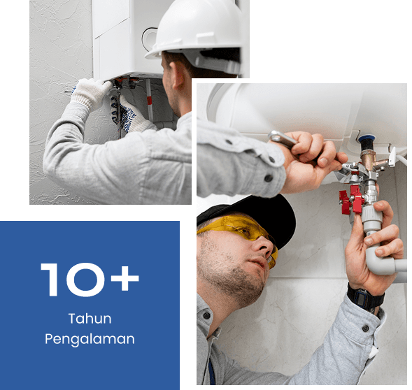 Teknisi Home Workers sedang melakukan perbaikan instalasi